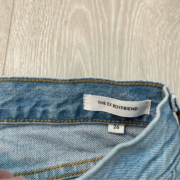 Aritzia Denim Forum The Ex Boyfriend Denim Blue size 26 Organic Cotton - Picture 8 of 16